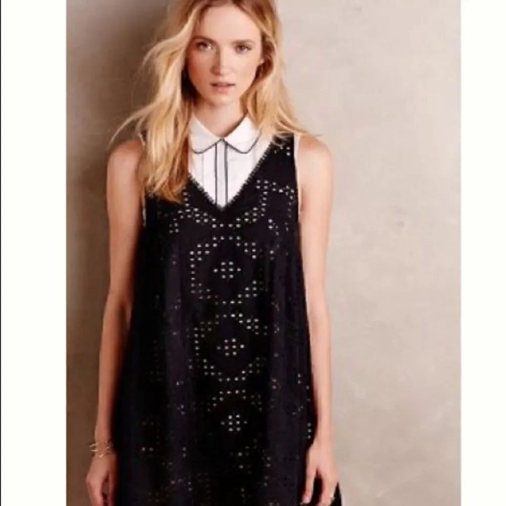 Anthropologie MAEVE Eyelet Swing Dress M